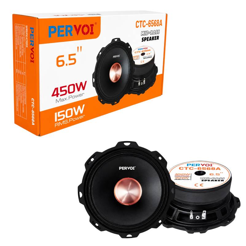 PerVoi Ηχεία Αυτοκινήτου Mid-Bass 6.5" 450W CTC-6568A - Mid-Bass Car Speakers OEM