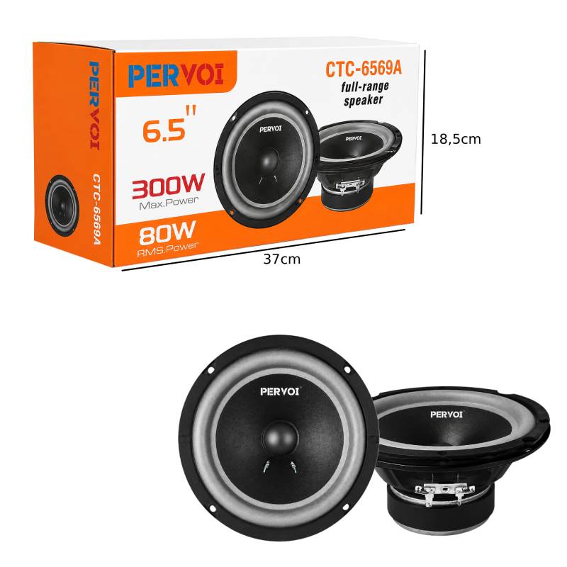 PerVoi Ηχεία Αυτοκινήτου 6.5" 300W CTC-6569A - Full Range Car Speakers OEM