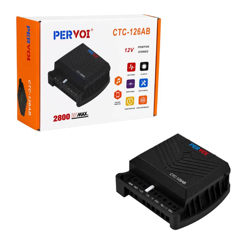 PerVoi Ενισχυτής Ήχου Αυτοκινήτου 12V 2800W CTC-126AB - Car Audio Amplifier OEM