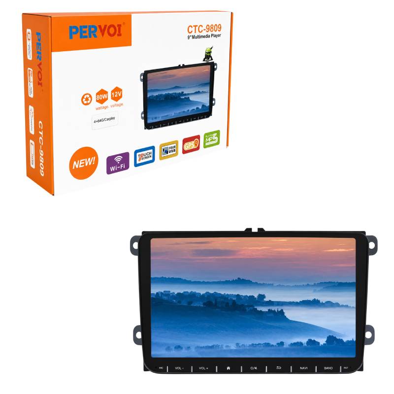 PerVoi Οθόνη Αυτοκινήτου 9" CTC-9809 - Car Multimedia Player OEM