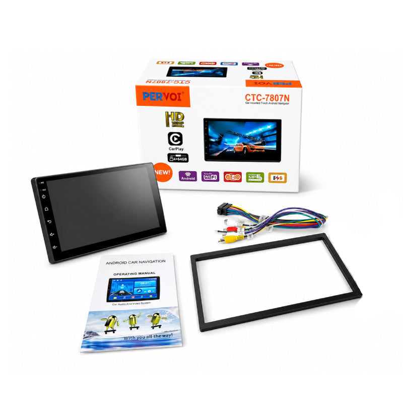 PerVoi Οθόνη Αυτοκινήτου 7" Android 15 με GPS, Wi-Fi & CarPlay CTC-7807N - 7" Android 15 Car Multimedia Player with GPS, Wi-Fi & CarPlay OEM