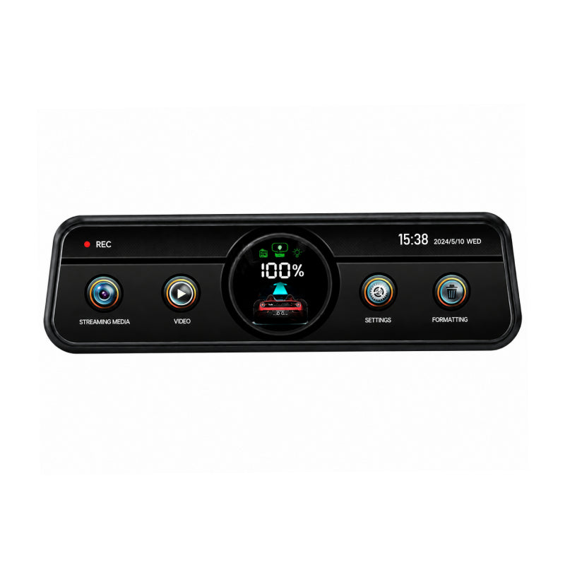 PerVoi Καθρέπτης Αυτοκινήτου με Διπλή Κάμερα 4K WiFi Dash Cam Q8 - 4K Dual Lens Rearview Mirror Dash Cam with WiFi PerVoi