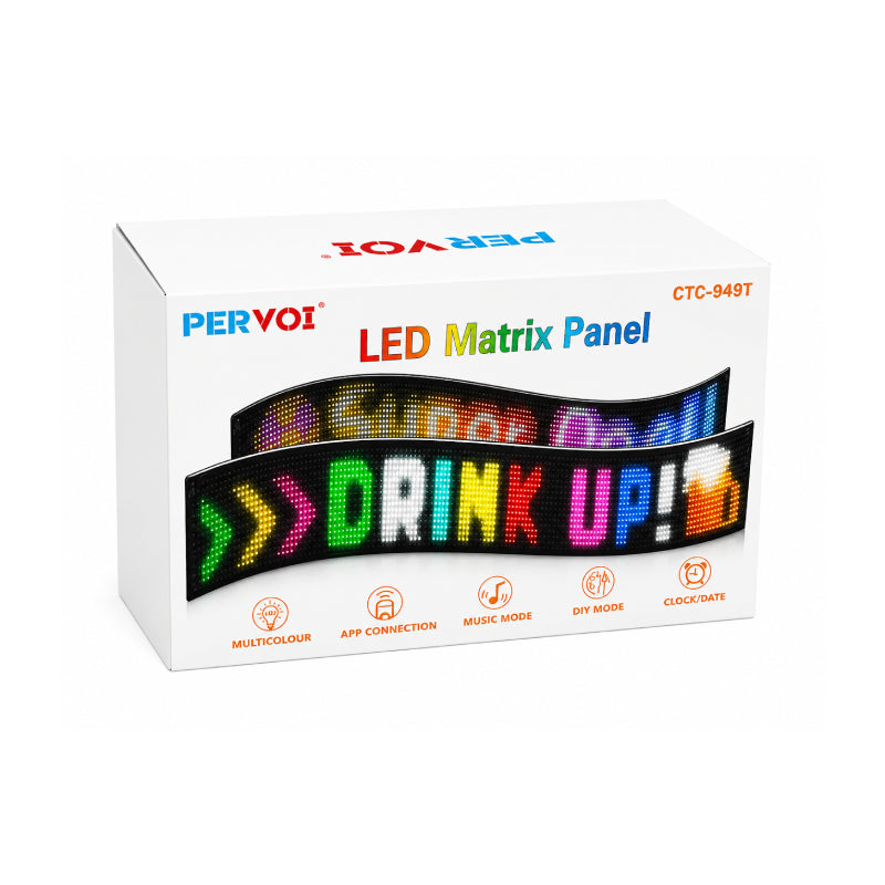 Pervoi Εύκαμπτη LED Matrix Οθόνη Πινακίδα με Bluetooth & Εφαρμογή 192×1330mm CTC-949T - Flexible Bluetooth LED Matrix Display Pervoi