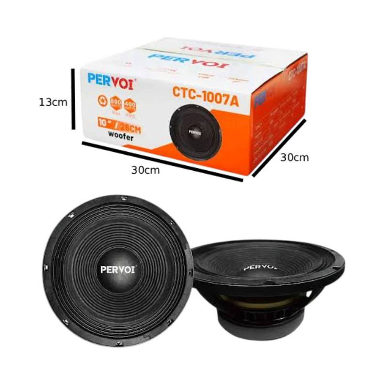 PerVoi Ηχείο Subwoofer Αυτοκινήτου 10" 800W CTC-1007A - Subwoofer Speaker PerVoi