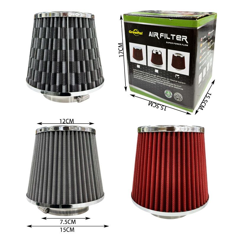 Φιλτροχοάνη Αυτοκινήτου - Φίλτρο αέρα Φ7.5cm - Air filter super power flow - Κόκκινο OEM