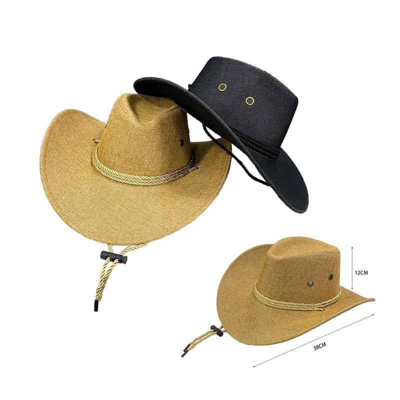 Αποκριάτικο Καπέλο Καουμπόικο - Cowboy Western Carnival Hat - Καφέ - Μαύρο OEM