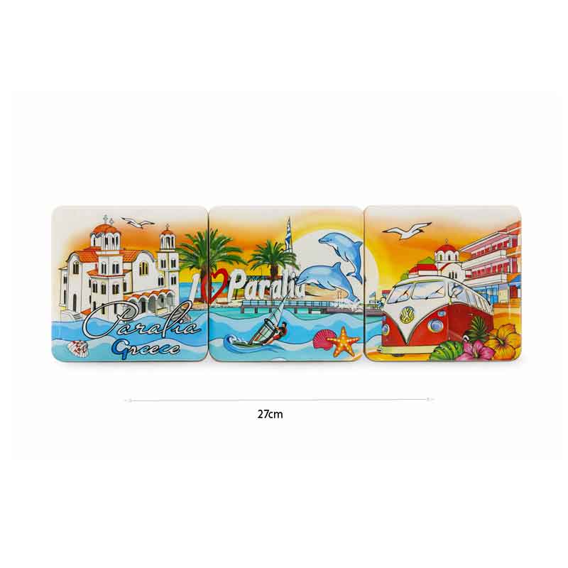 Σετ Σουβέρ Παραλία 3 Τεμάχια - Paralia Coaster Set 3 Pieces OEM