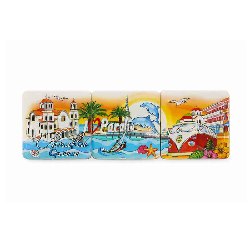 Σετ Σουβέρ Παραλία 3 Τεμάχια - Paralia Coaster Set 3 Pieces OEM