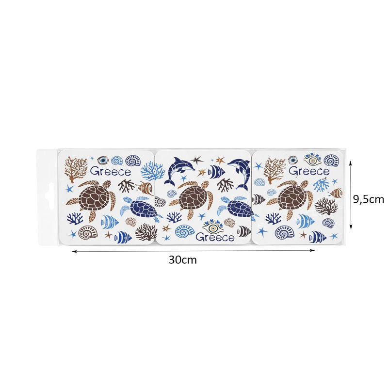 Σετ σουβέρ Greece 6τμχ - Coaster set 6pcs OEM