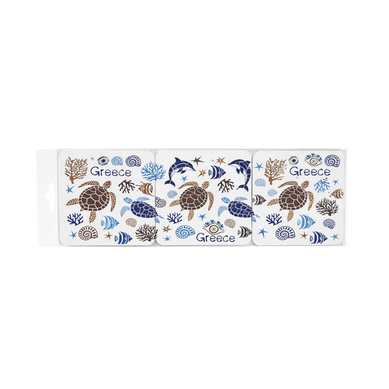 Σετ σουβέρ Greece 6τμχ - Coaster set 6pcs OEM