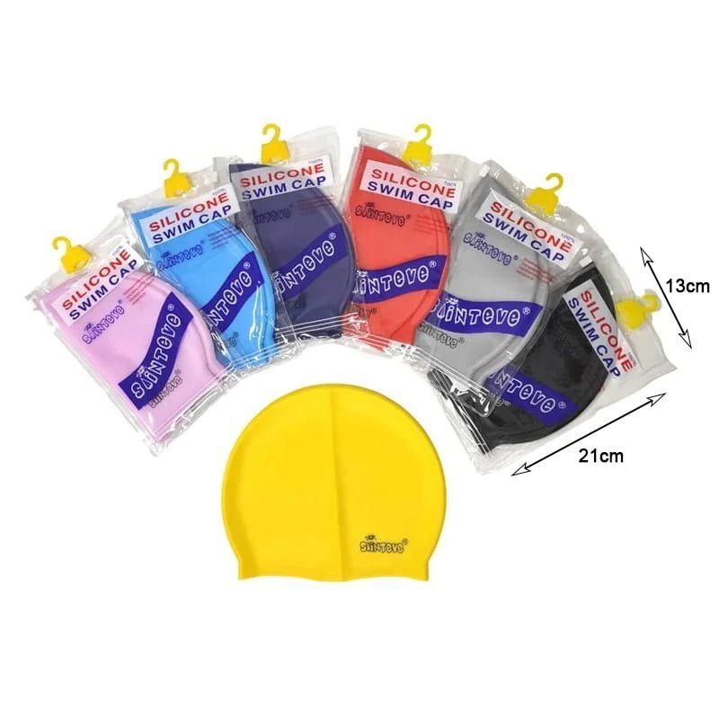 Sainteve Σκουφάκι Κολύμβησης - Silicone swim cap - Γαλάζιο - Γκρι - Κίτρινο - Κόκκινο - Μαύρο - Ροζ - Σκούρο μπλε OEM