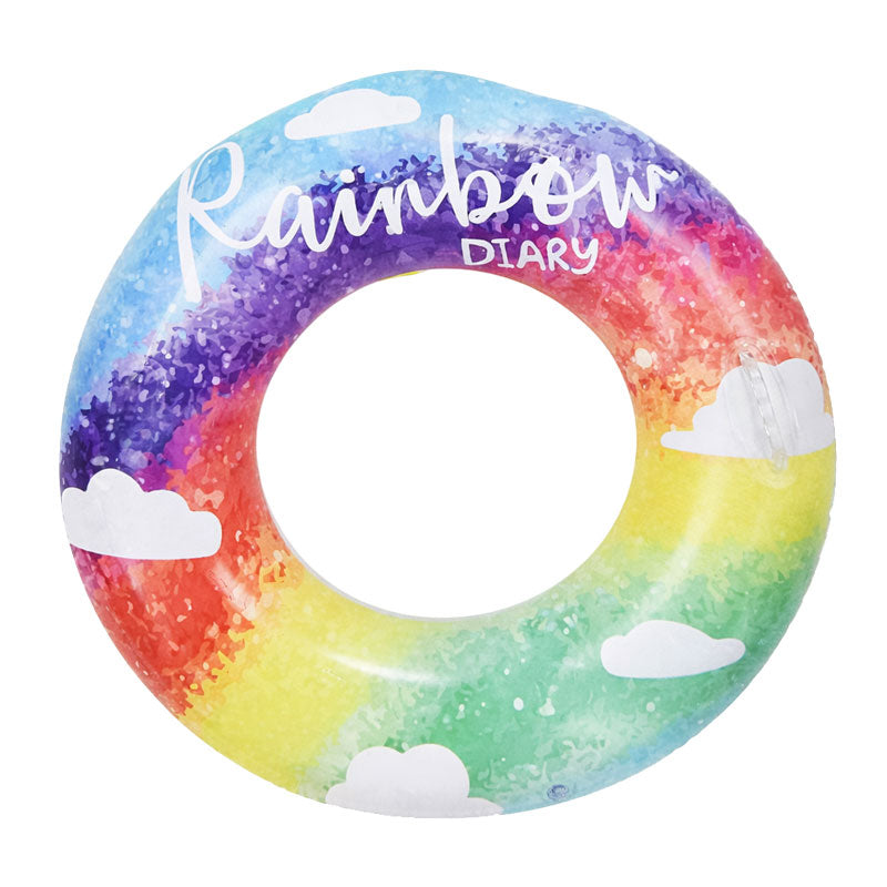 Φουσκωτό Σωσίβιο Κουλούρα Ουράνιο Τόξο 90cm - Inflatable Swim Ring Rainbow OEM