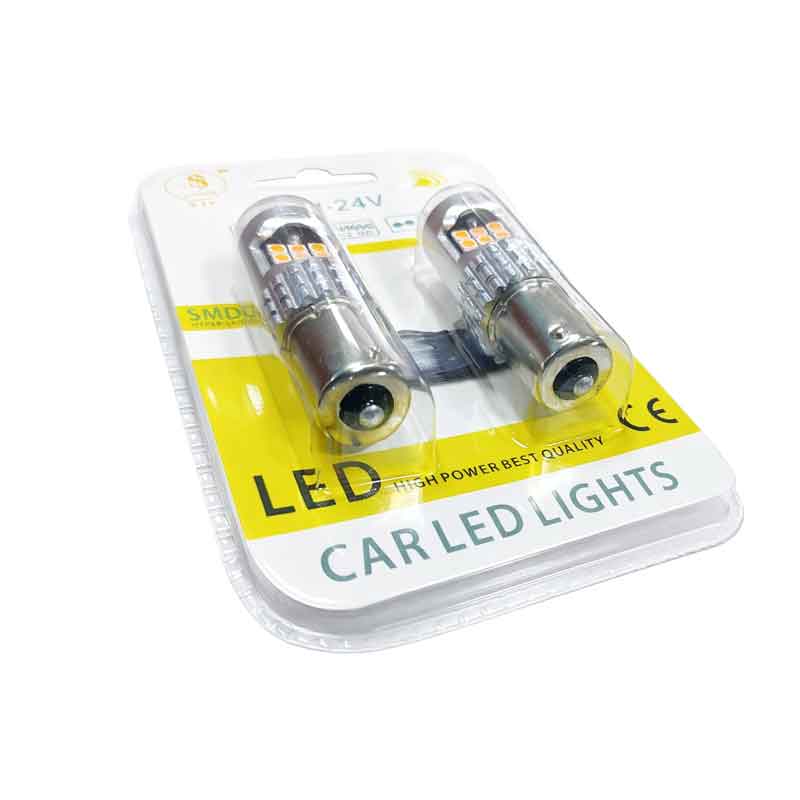 EJC Λάμπες LED Αυτοκινήτου 3030 24LED Κίτρινος Φωτισμός - Car LED Lights 3030 24LED Yellow Light OEM