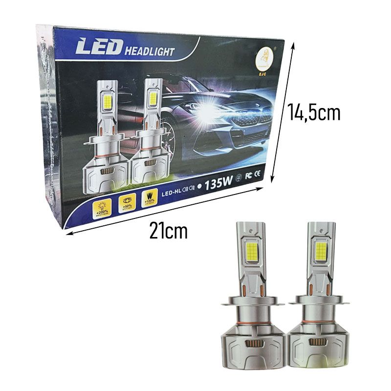 Λαμπες Αυτοκινήτου LED Headlight Υψηλής Φωτεινότητας 135W Σετ 2 Τεμαχίων H7 - LED Headlight Car Bulbs OEM