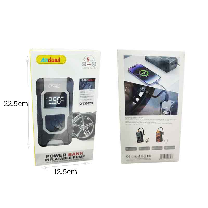 Andowl Φορητή αντλία αέρα 12000mAh και Power Bank Q-CQ623 - Power Bank Inflatable Pump OEM
