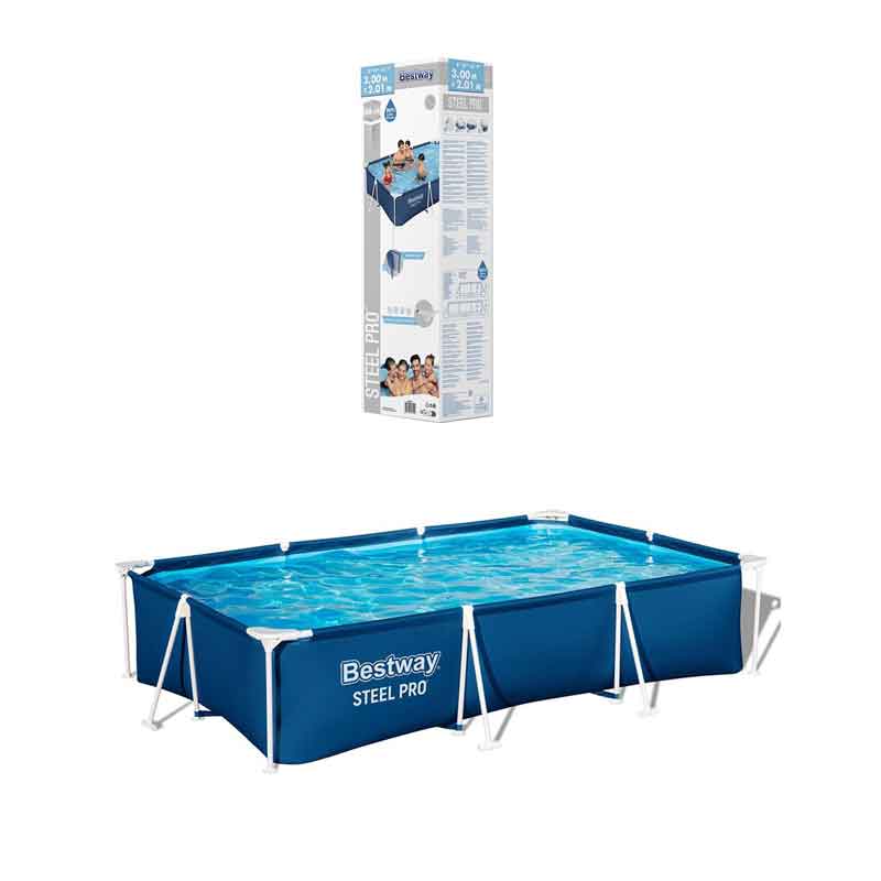 Bestway Πισίνα Steel Pro Παραλληλόγραμμη 300x201x66cm #56404 - Bestway pool OEM