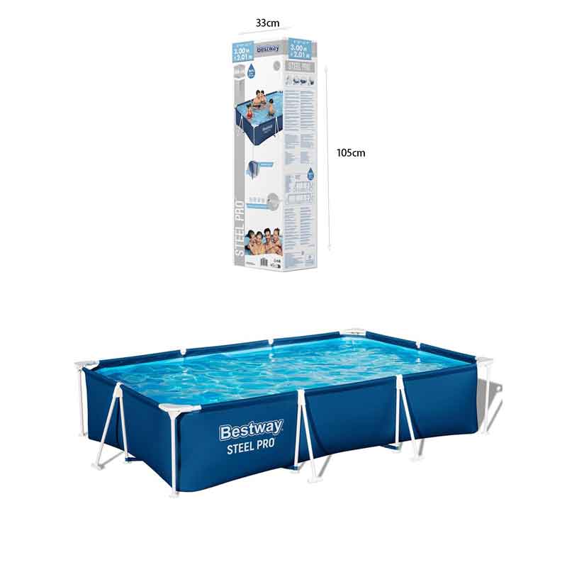 Bestway Πισίνα Steel Pro Παραλληλόγραμμη 300x201x66cm #56404 - Bestway pool OEM