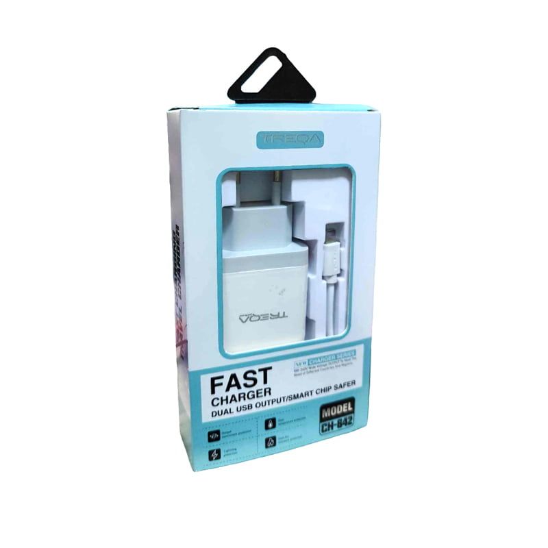 Treqa Γρήγορος φορτιστής με καλώδιο δεδομένων Type-C 3.1Α Auto-ID CH-642 - Fast Charger Auto-ID Type-C OEM