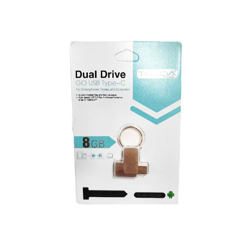 USB Stick Treqa UP-02 8-32GB USB 3.0 με σύνδεση USB-A & USB-C - 16GB - 32GB - 64GB - 8GB OEM