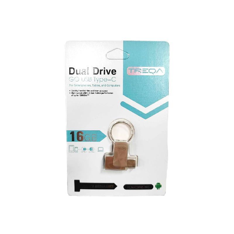 USB Stick Treqa UP-02 8-32GB USB 3.0 με σύνδεση USB-A & USB-C - 16GB - 32GB - 64GB - 8GB OEM