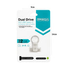 Treqa USB Flash Drive Διπλής Σύνδεσης Type-C 32GB - Dual Drive USB Type-C Flash Drive 32GB OEM