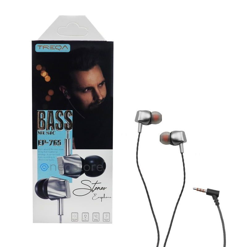 Treqa Ενσύρματα Ακουστικά Ψείρες Earbuds EP-765 - Bass Earphones Treqa