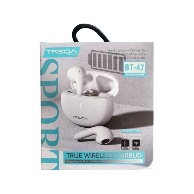 Treqa In-ear Bluetooth 5.0 Handsfree Ακουστικά και Θήκη Φόρτισης BT-47 - True Wireless Earbud Treqa