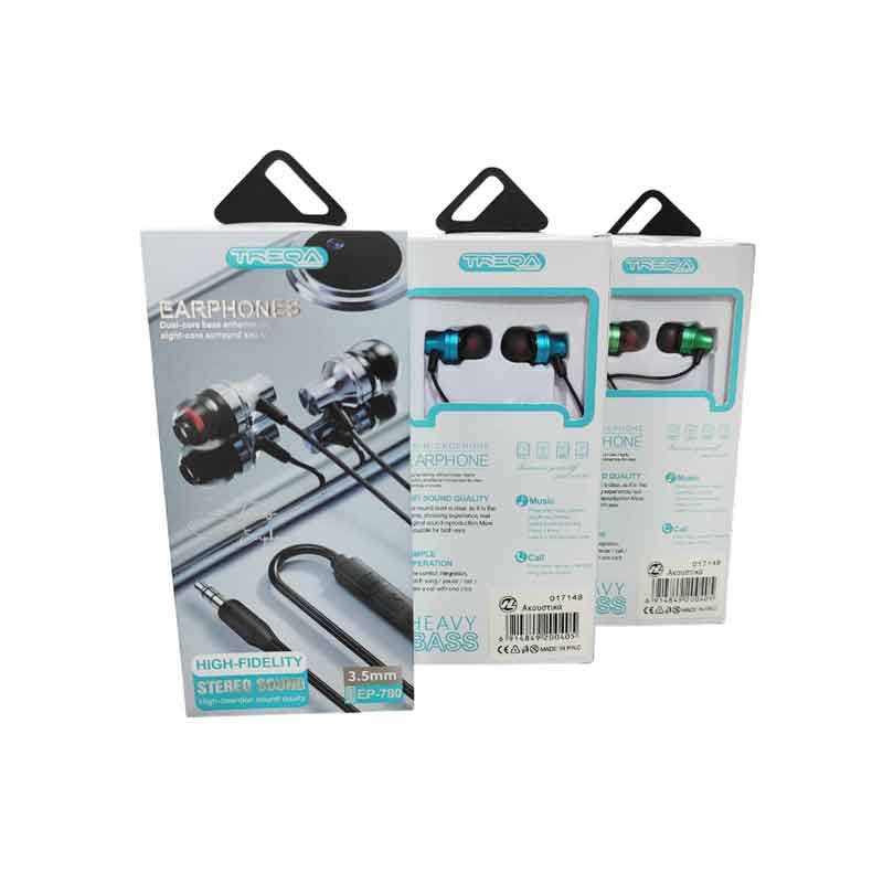 Treqa Ενσύρματα Ακουστικά AUX 3.5mm EP-780 - Earphones Treqa