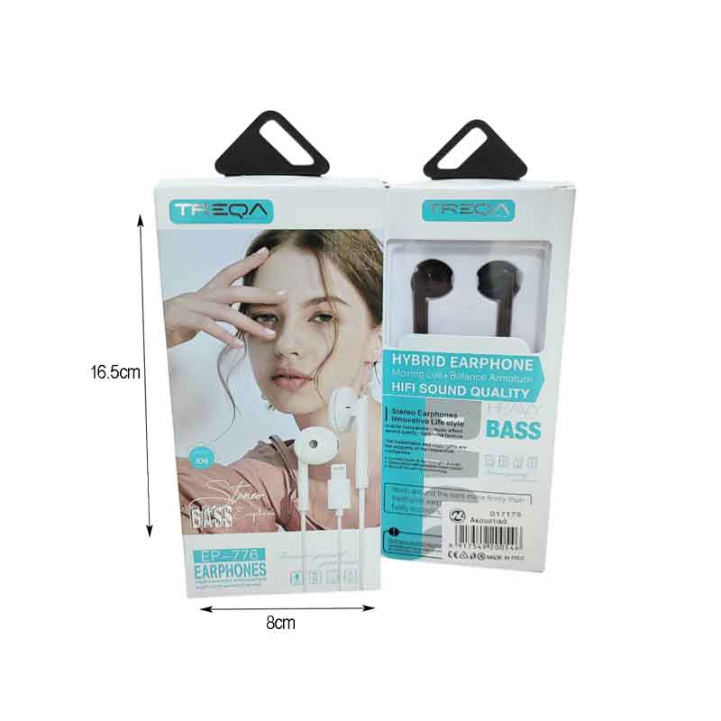 Treqa Ενσύρματα Ακουστικά Lightning EP-776 - Bass Earphones Treqa