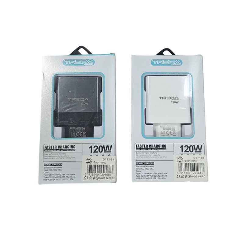 Treqa Φορτιστής Ταξιδίου 120W CH-652 – Travel Charger Treqa