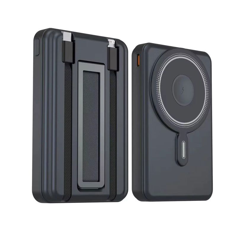 Treqa Powerbank 10.000mAh TR-976 – Μαγνητικό, Ασύρματο & Πολυλειτουργικό - Μαύρο Treqa