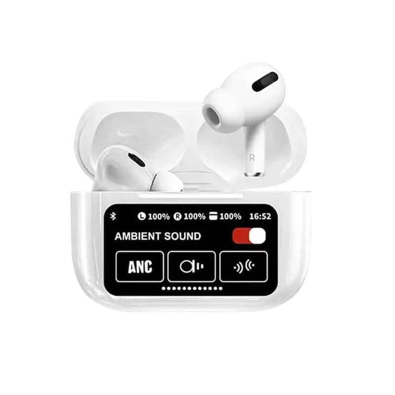 Ασύρματα Ακουστικά Bluetooth Με Οθόνη Αφής Και ENC – Wireless Bluetooth Earbuds With Touch Screen And ENC - Ασημί - Μαύρο - Μπλε OEM