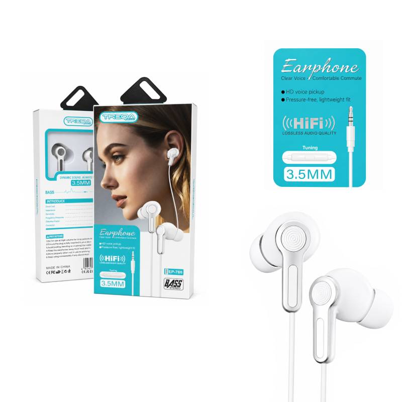 Treqa Ενσύρματα Ακουστικά In-Ear 3.5mm EP-786 - Wired In-Ear Earphones OEM