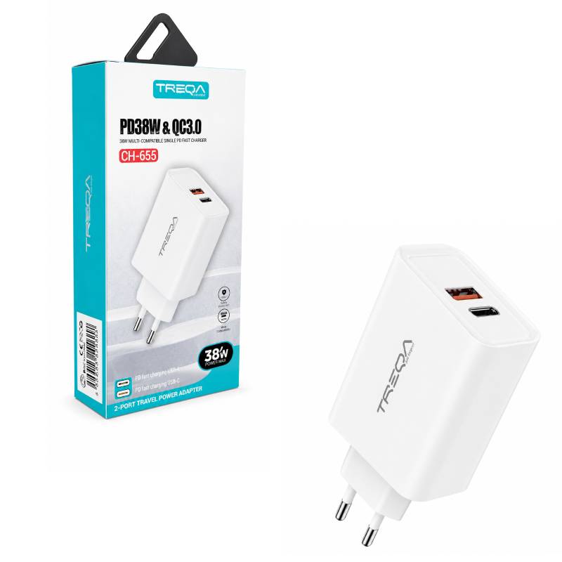 Treqa Φορτιστής Ταχείας Φόρτισης 38W CH-655 - Fast Charger OEM