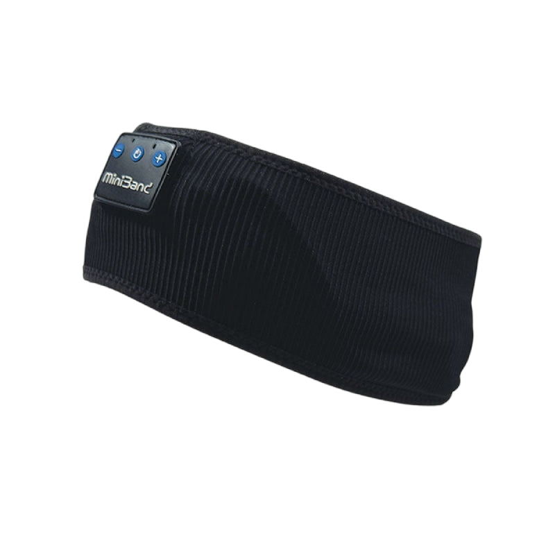 Αθλητική Κορδέλα Κεφαλής Bluetooth με Ακουστικά MiniBand - MiniBand Bluetooth Headset Sweatband - Ασημί - Μαύρο - Μπλε OEM
