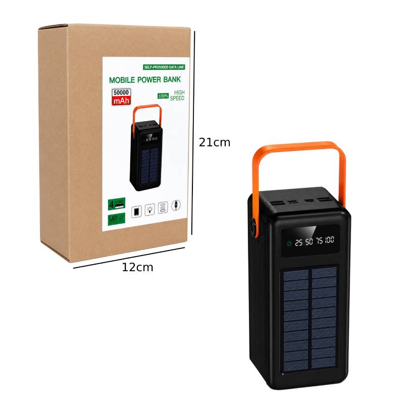 Power Bank Ηλιακής Φόρτισης 50000mAh - Solar Power Bank OEM