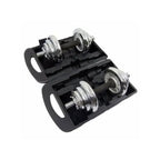 York Fitness Αλτήρες Σετ 20kg σε Βαλιτσάκι - Chrome Dumbell Set 20kg OEM