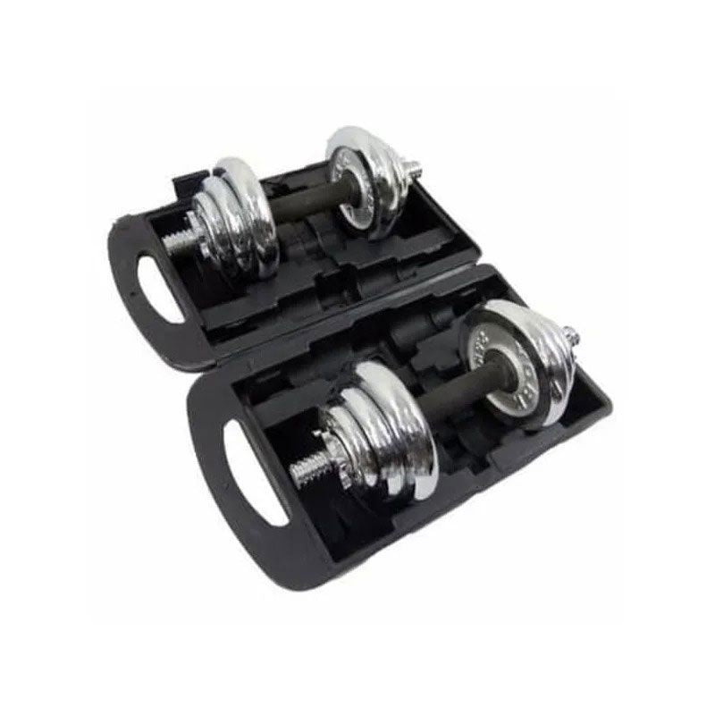 York Fitness Αλτήρες Σετ 20kg σε Βαλιτσάκι - Chrome Dumbell Set 20kg OEM