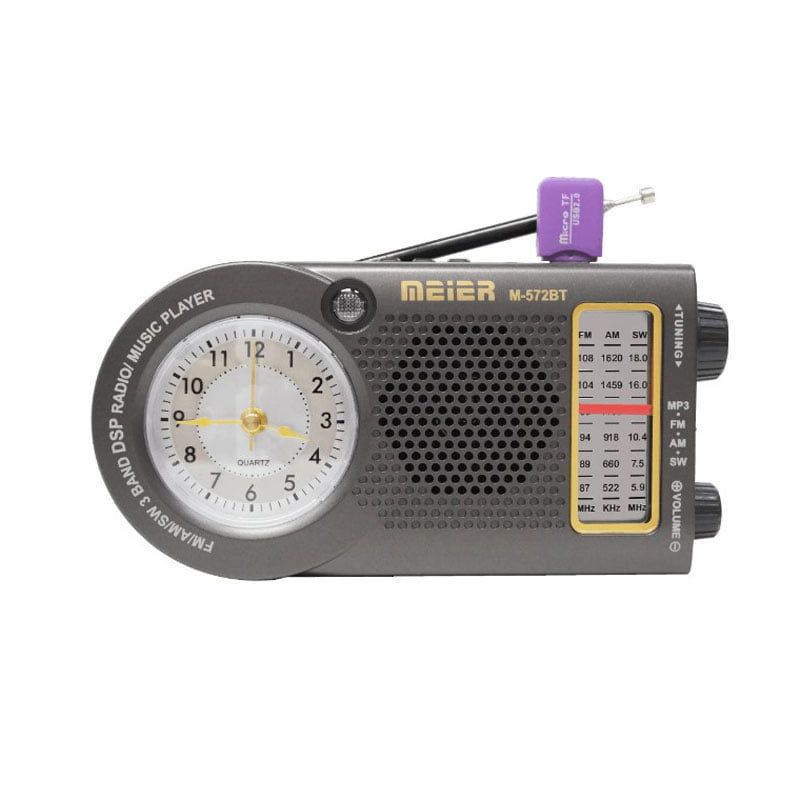 Meier Επαναφορτιζόμενο Φορητό Ραδιόφωνο M-572BT - Radio - Λευκό Meier