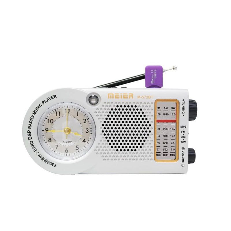 Meier Επαναφορτιζόμενο Φορητό Ραδιόφωνο M-572BT - Radio - Γκρι Meier