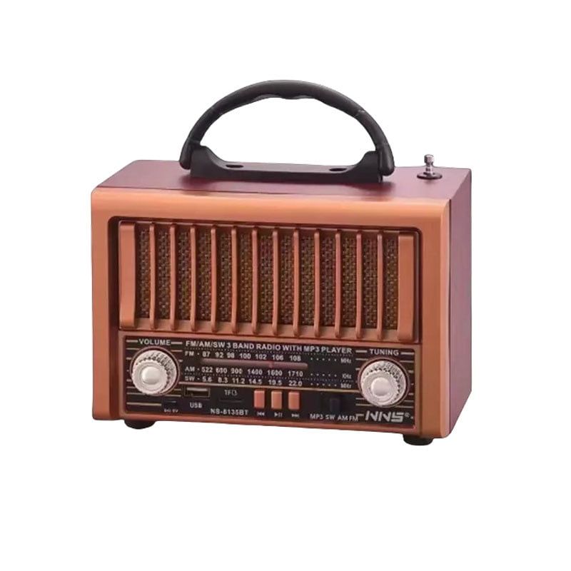 NNS Ραδιόφωνο NS-8135BT - Radio - Καφέ - Σκούρο καφέ NNS