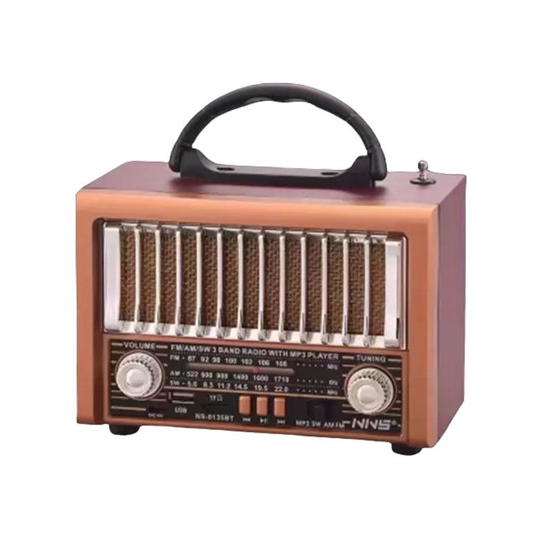 NNS Ραδιόφωνο NS-8135BT - Radio - Καφέ - Σκούρο καφέ NNS