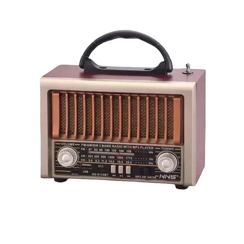 NNS Ραδιόφωνο NS-8135BT - Radio - Καφέ - Σκούρο καφέ NNS