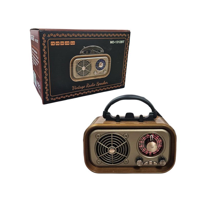 Meier Ηχείο Ραδιόφωνο Ρετρό MD-1312BT - Vintage Radio Speaker Meier