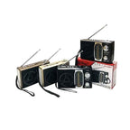 PuXingΕπαναφορτιζόμενο Ραδιόφωνο Bluetooth/Mp3/Usb/TF PX-55BT – Radio - Γκρι - Χρυσό PuXing