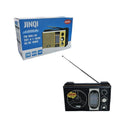 JINQI Ραδιόφωνο Ρετρό FM/MW/SW με Κεραία & AC/DC Λειτουργία J-2009LW – Vintage Radio - Γκρι - Χρυσό JINQI