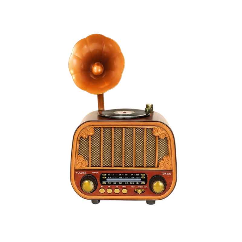 Ρετρό Φορητό Ραδιόφωνο Bluetooth FM AM SW με USB TF AUX NEIER MD-1318BT - Retro Portable Bluetooth Radio FM AM SW with USB TF AUX NEIER MD-1318BT - Καφέ OEM