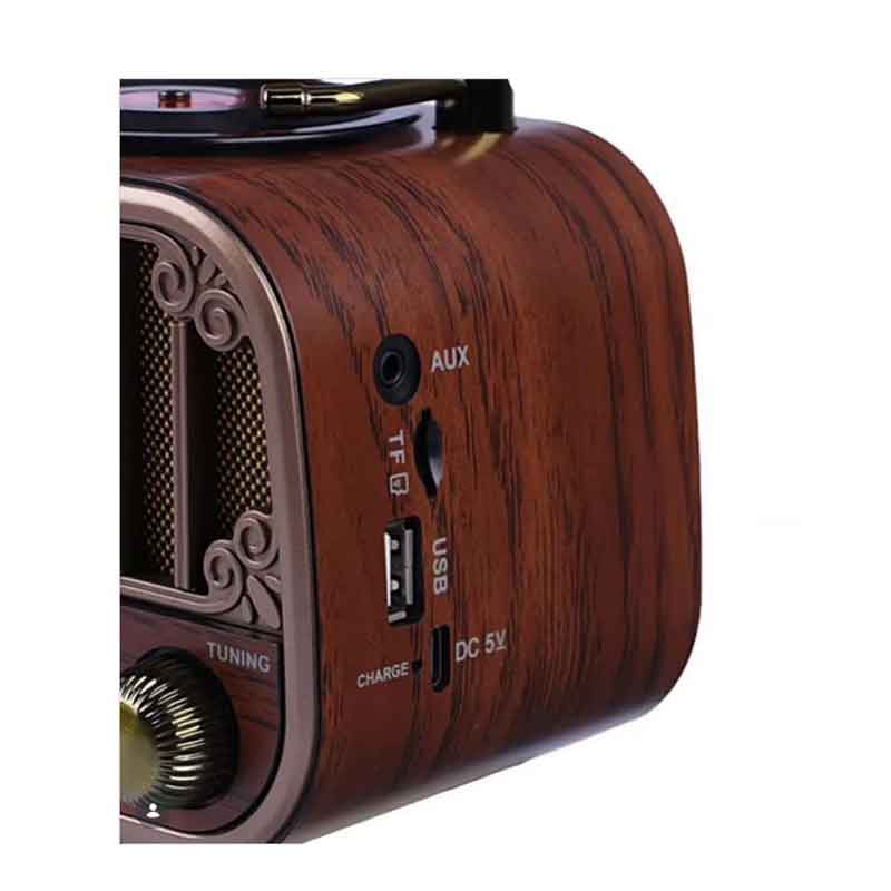 Ρετρό Φορητό Ραδιόφωνο Bluetooth FM AM SW με USB TF AUX NEIER MD-1318BT - Retro Portable Bluetooth Radio FM AM SW with USB TF AUX NEIER MD-1318BT - Χρυσό OEM