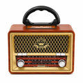 Ρετρό Φορητό Ραδιόφωνο - Retro Portable Radio - Καφέ OEM