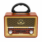 Ρετρό Φορητό Ραδιόφωνο - Retro Portable Radio - Καφέ OEM